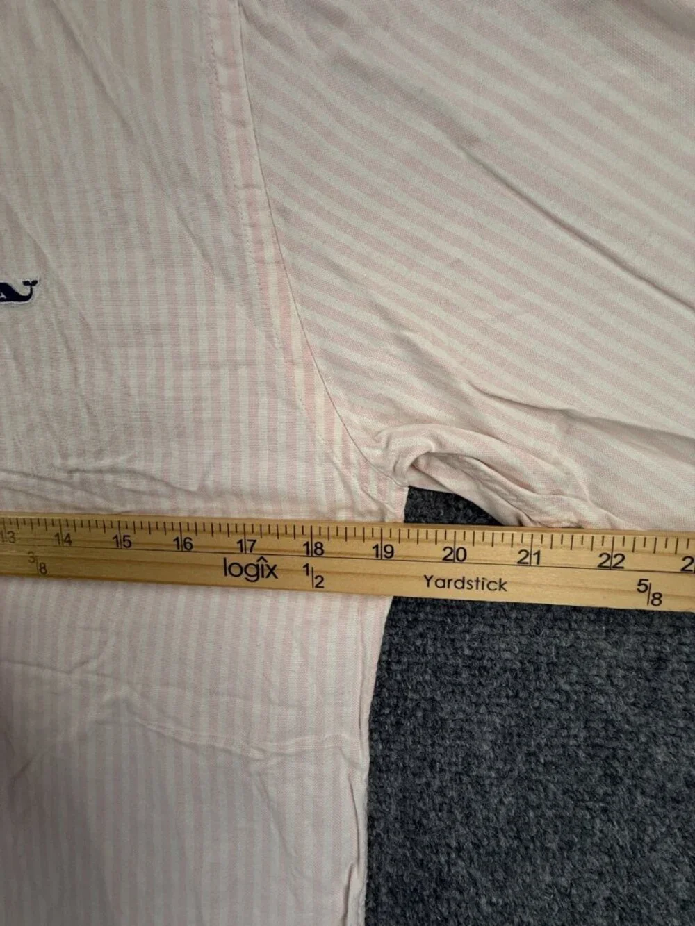Vineyard Vines Slim Fit Whale Shirt Men Small Pink Striped Cotton Button Up